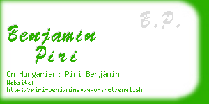 benjamin piri business card