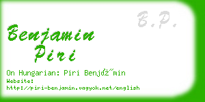 benjamin piri business card